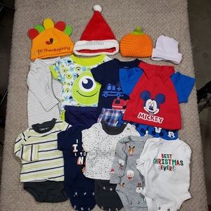 Newborn Lot - onesies, sleepers, hats